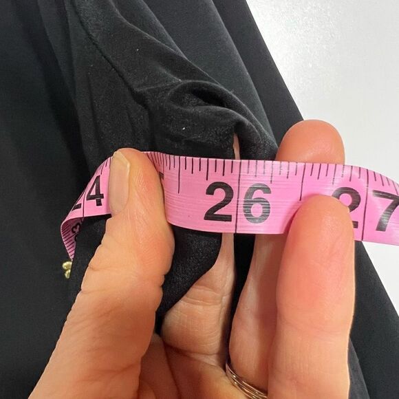 Diane Von Furstenberg 100% Silk Black Gold Embroidered Vintage Tunic Size 1X - Picture 9 of 10